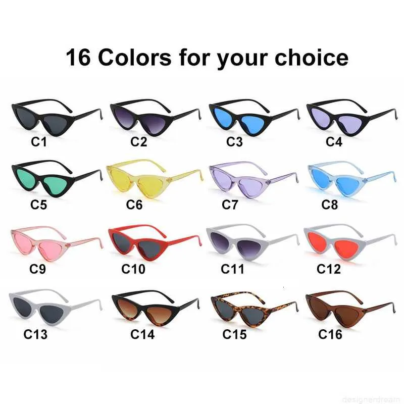 Designer New Sexy Cat Eye Women Small Triangle Vintage Ladies Sunglasses Red Female Trending Streetwear UV400 Shades_voghion.com