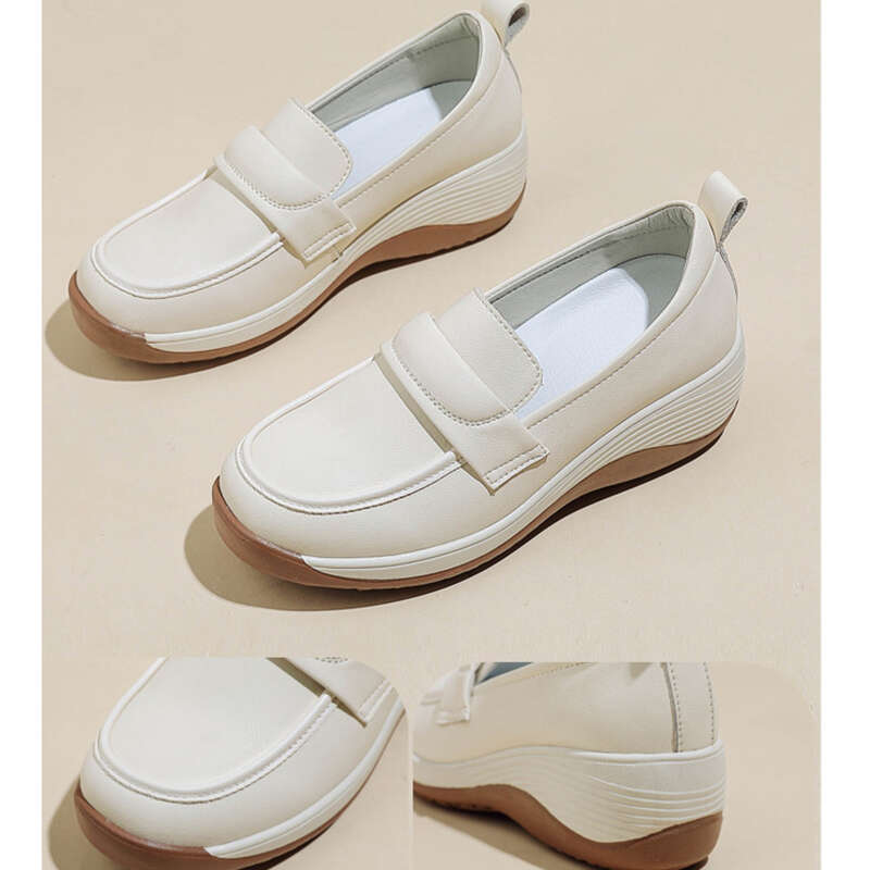 Spring New Comfortable Round Head Thick Bottomed Slope With Women's Shoes_voghion.com