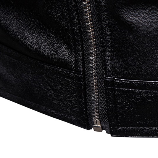 Jachetă personalizată pentru bărbați, jachetă casual de iarnă pentru motocicletă, jachetă din piele, închidere și piept personalizate_voghion.com