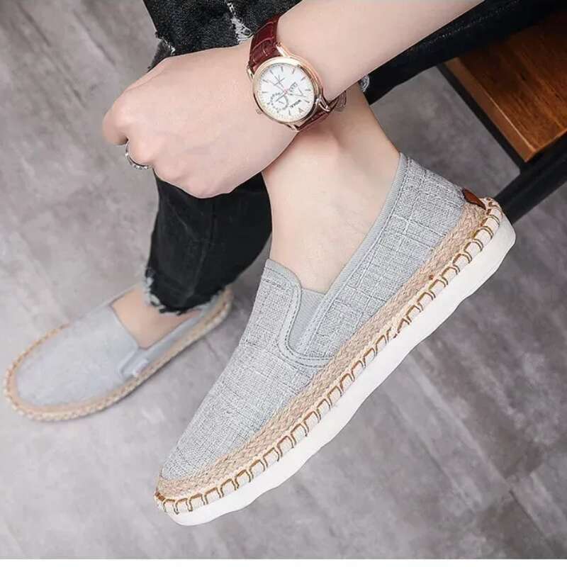 Klassische Herren Slipper Leichte Canvas Freizeitschuhe_voghion.com