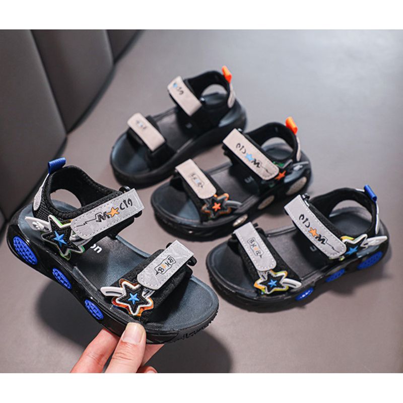 Boys' Star 2024 summer new little boys beach shoes sports soft soled student sandals Big kids_voghion.com