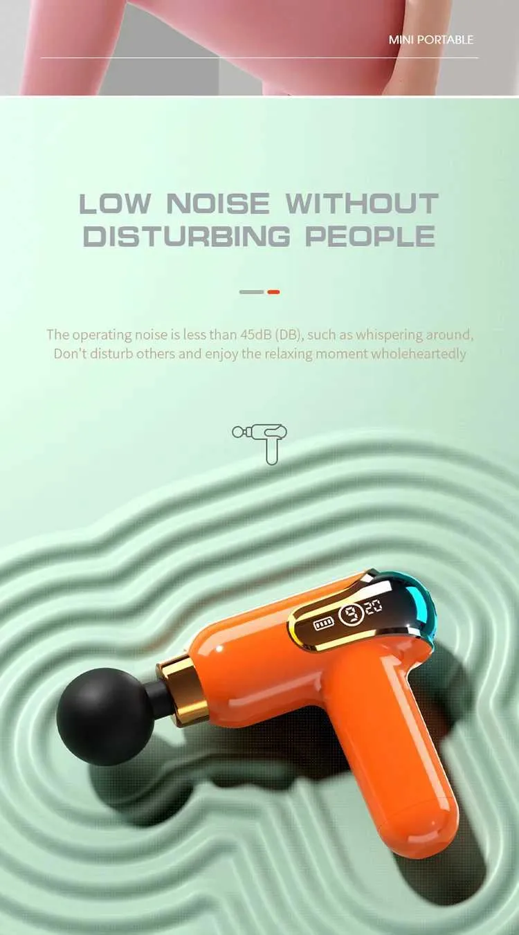 Compact massagepistool - Draagbare spierverlichting_voghion.com