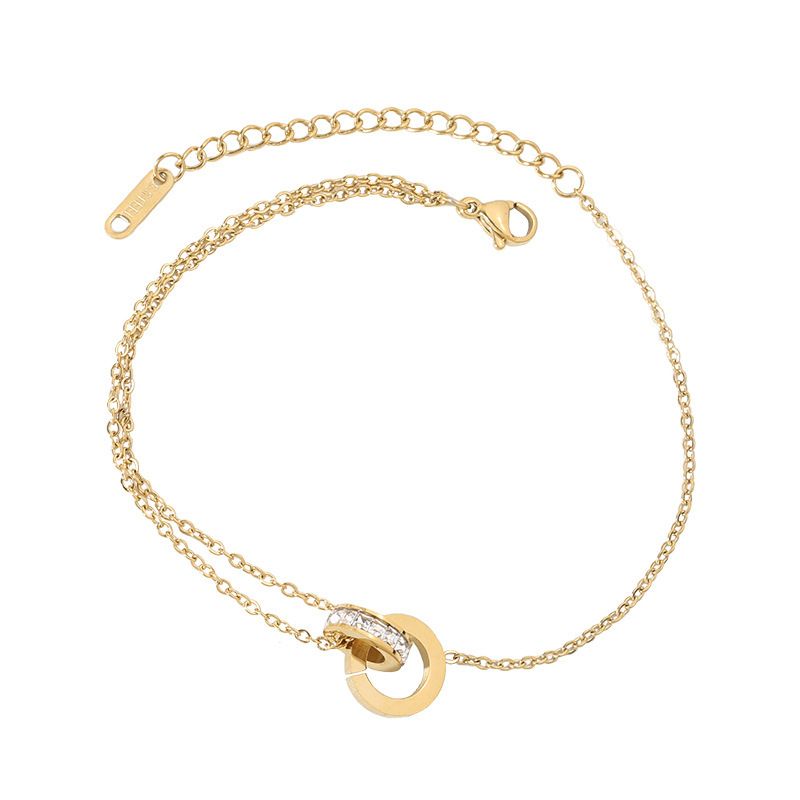 Cavigliera in acciaio al titanio a forma di cuore, elegante, da strada, all'ingrosso di gioielli_voghion.com