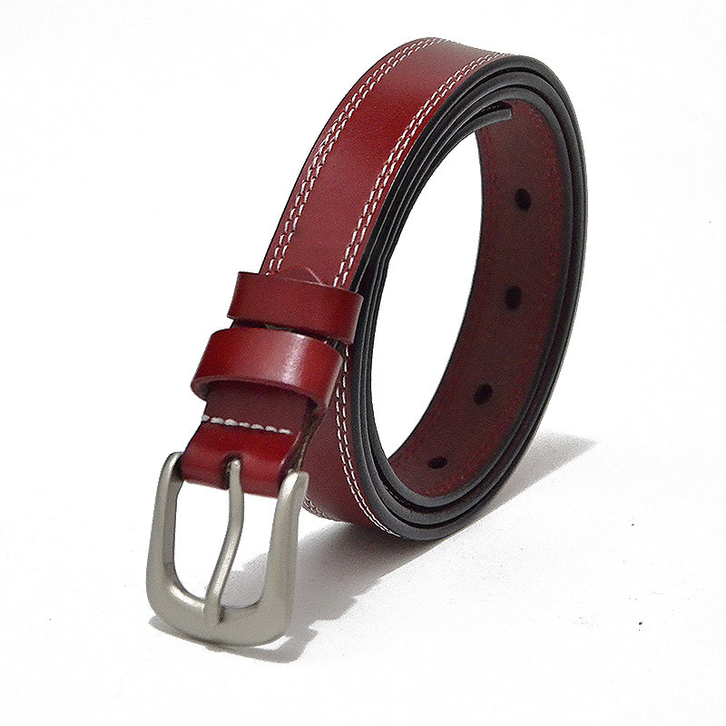 Cintura coreana classica da donna in pelle bovina alla moda con cuciture laterali, cintura per pantaloni con fibbia casual in pelle a due strati_voghion.com