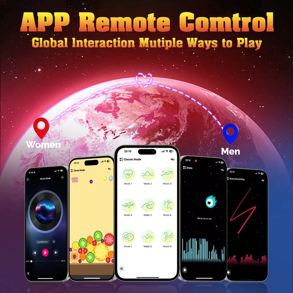 Rabbit Vibrator App Control G-spot Clitoral Stimulator For Women_voghion.com