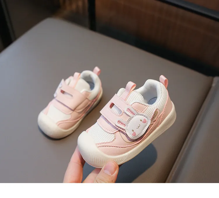 Çocuklar Yumuşak Tabanlı İlk Yürüteçler Bebek İlkbahar Sonbahar File Üst Cutefeet Çocuk Günlük Spor Ayakkabıları Yürümeye Başlayan Çocuk Kaymaz_voghion.com