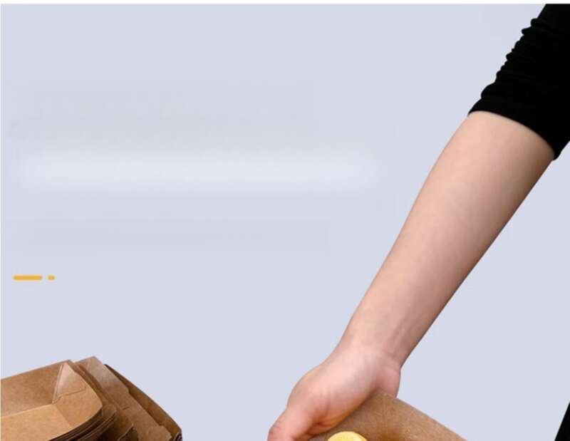 Kraft Open Boat Commercial Fried No Folding Chicken Rice, Flower Chips, Snack Box, Paper Tray, Barbecue Tray_voghion.com