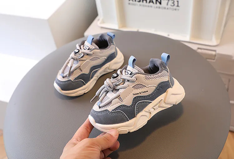 Zapatillas deportivas para niños pequeños 2025, informales, de malla y cuero, para correr en la escuela, de 1 a 6 años_voghion.com