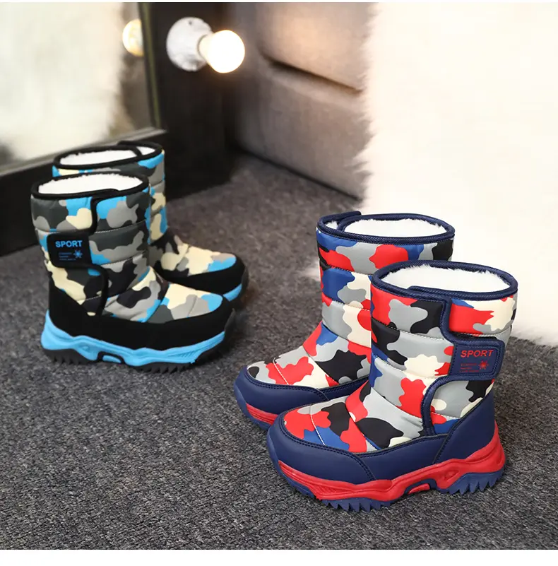 Winter Children's Fleece Thickened And Warm Outdoor Sports And Leisure High-top Snow Boots_voghion.com