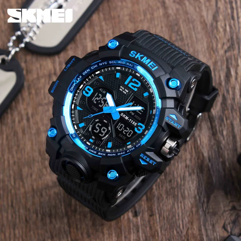 Shockproof Digital Sports Watch For Men Waterproof Chronograph_voghion.com