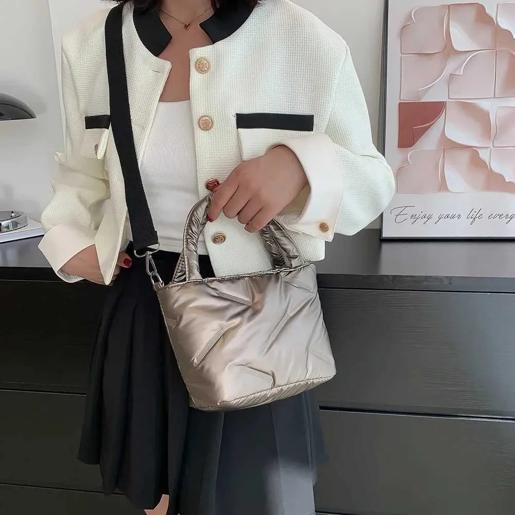 Moda Donna Hobo Trapuntato Spazio Imbottito Borsa A Tracolla Borsa Invernale Donna Cuscino Grande Capacità Tote Crossbody Ba241105_voghion.com