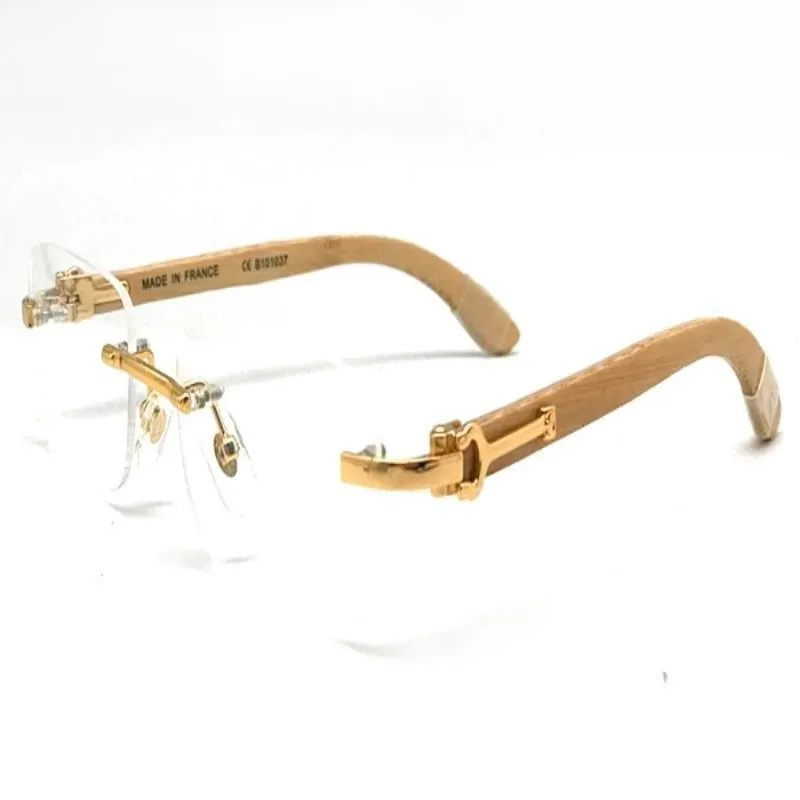 Rimless Square Sunglasses For Men Designer Retro Style Uv400_voghion.com