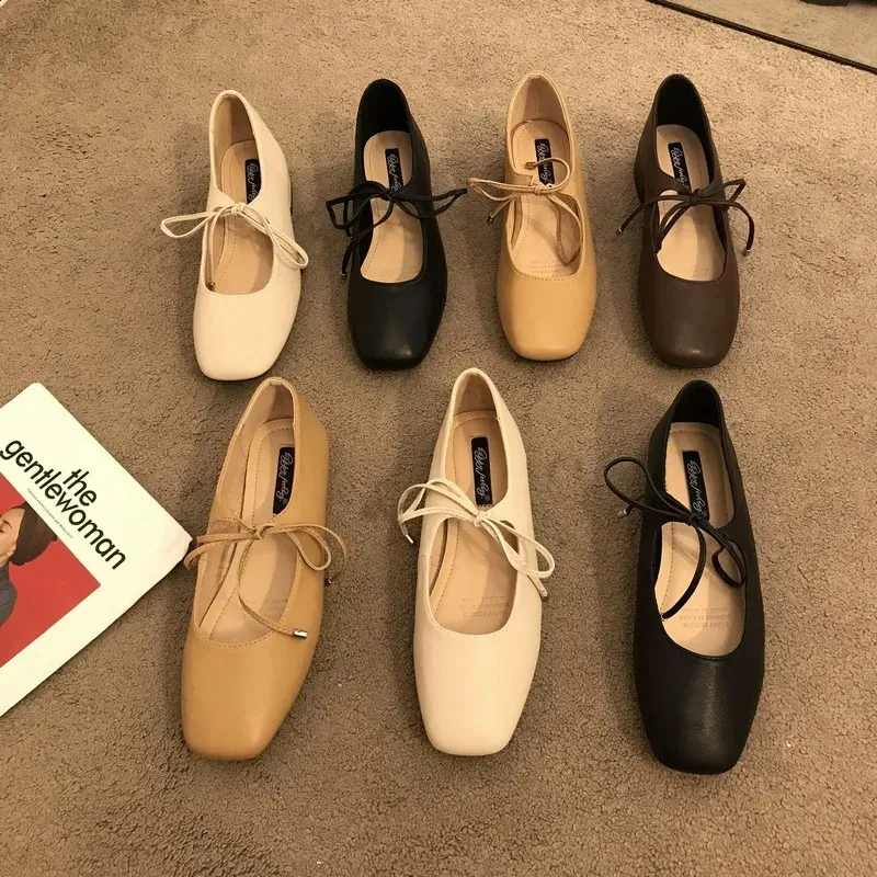 Mary Jane scarpe da ballo comode e casual con punta tonda e bordo scorrevole da donna, morbide e morbide, 240904_voghion.com