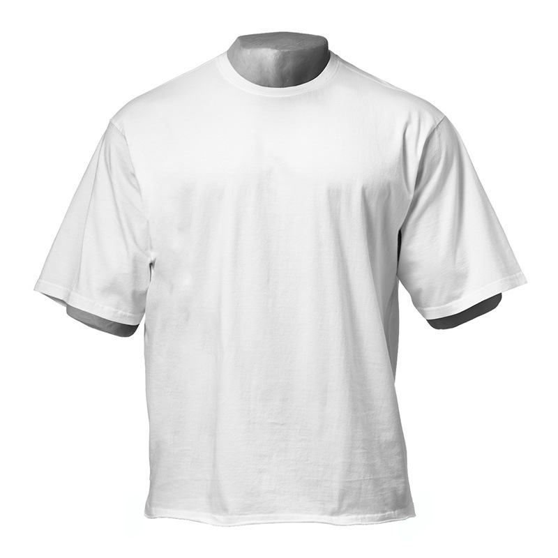 Men's Plus Size Solid Colour T-shirt Loose Fit Fitness Sports Top_voghion.com