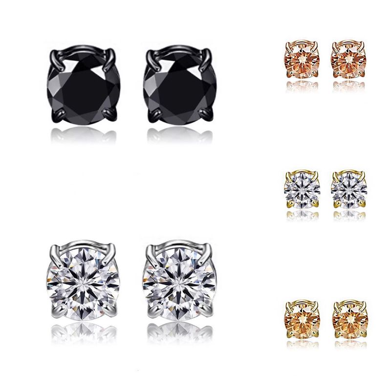 non pierced magnet ear clip magnetic zircon unisex fashion earrings_voghion.com
