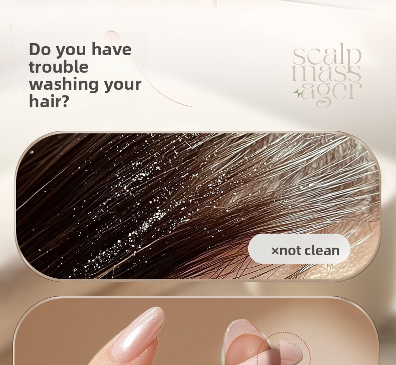 Shampooborstel voor hoofdhuidmassage voor vrouwen - Haarwasapparaat voor thuisgebruik voor diepe reiniging en verzorging onder de douche_voghion.com