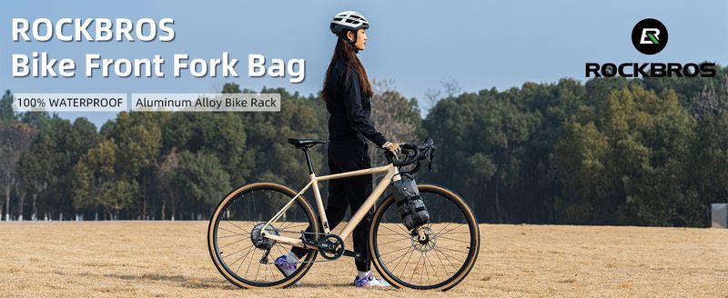 ROCKBROS Bicycle Lage Rack Fork Bag Front Wheel Carrier MTB_voghion.com