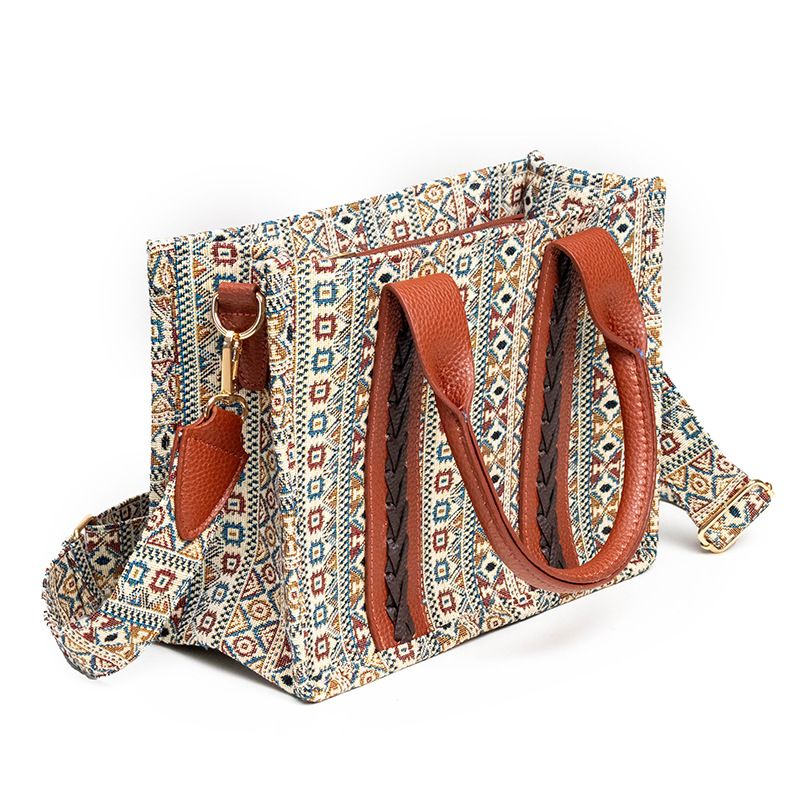 Western Geldbörse Damen Tragetasche Schultertasche Bohemian Aztec Handtasche_voghion.com