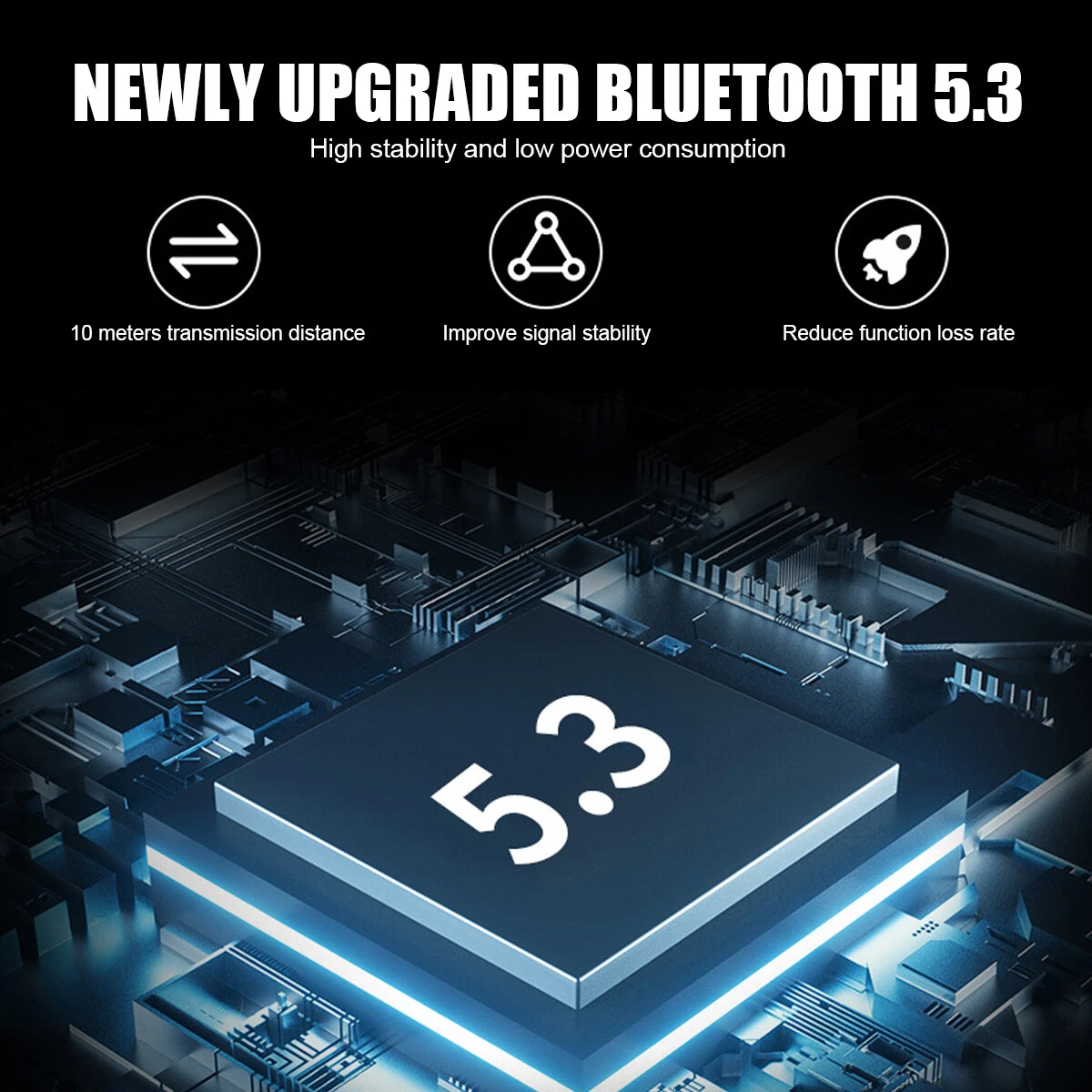 Écouteurs stéréo sans fil Bluetooth à conduction osseuse pour le sport, à oreille ouverte_voghion.com