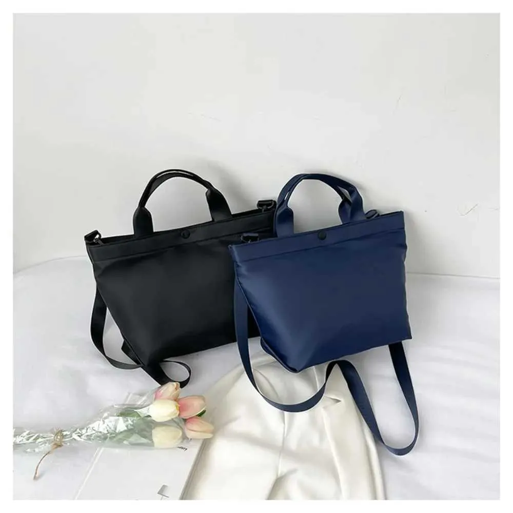 Vintage 2024 Nei Grousskapazitéit Handtasche Damen Nylon Stoff Schëllertasche Koreanesch Einfach PU Crossbody Taschen Dammen_voghion.com