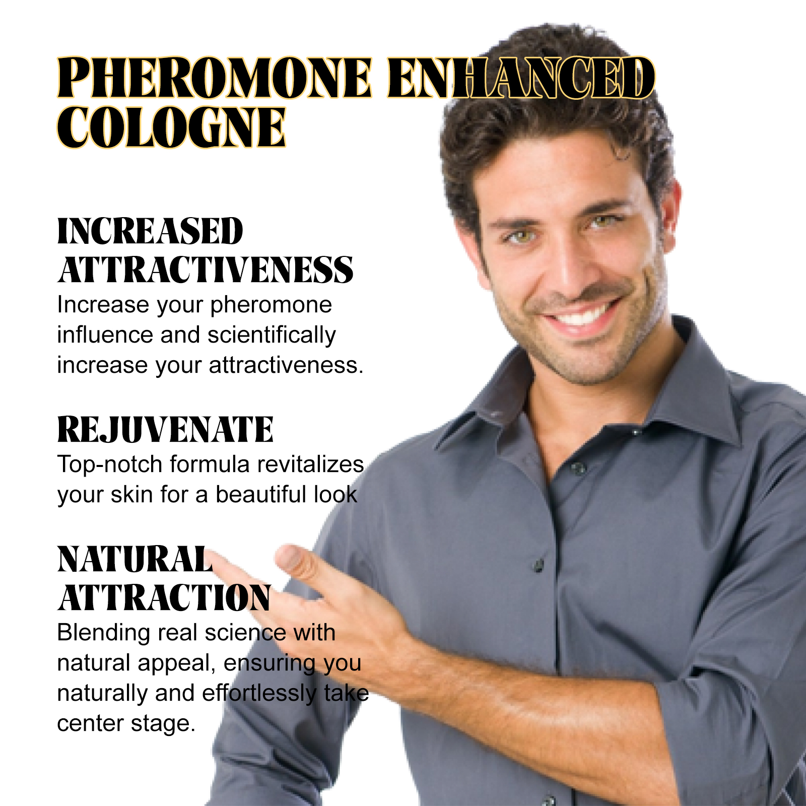 Roxelis Pheromone Enhanced Cologne, Herrenparfum, anhaltender leichter Duft, Business Gentleman, Fresh Charm Encounter Parfüm_voghion.com