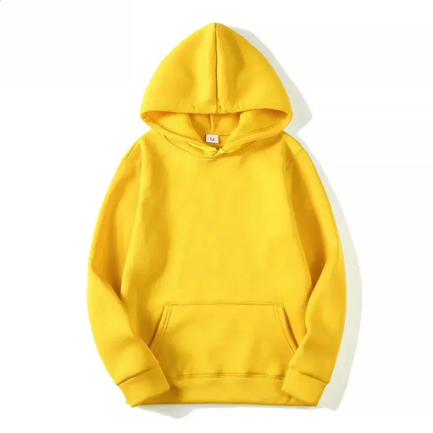 Trendy Loose Outono Inverno Homens e Mulheres Fleece Sports Sweatshirt Cor Sólida Pullover Casal Moda Hoodie S-3XL_voghion.com