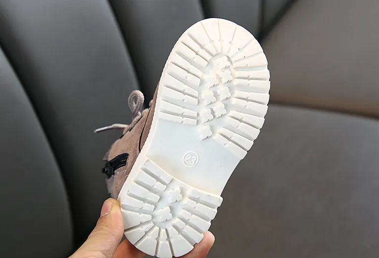 Plüsch Kinder Winter Schnee Baumwolle Stoff Kinder Schuhe Cutefeet Baby Kleinkind Jungen Mädchen Warme Stiefel Größen 21-30_voghion.com