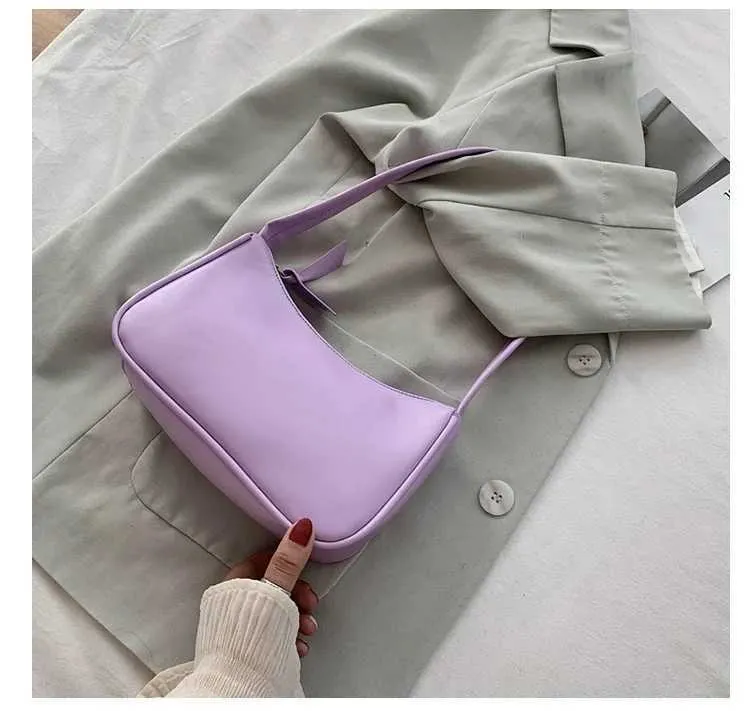 Retro Soft Pu Leather Shoulder Bag Casual Solid Colour Handbag_voghion.com