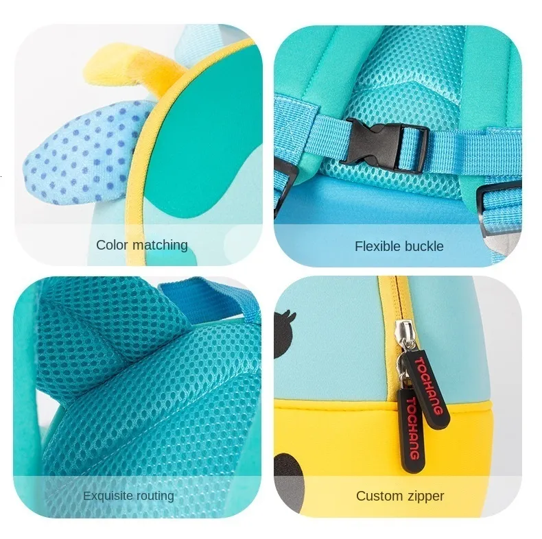 Backpacks 3D Cartoon Animal Children Backpack Cute Bear Monkey Cow Kids Bags School Bag Kindergarten Boys Girls_voghion.com