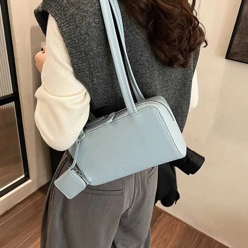 Designer Tasche LEFTSIDE 2-teilig/Set klein PU Leder quadratisch 2024 Winter Y2K neue modische Damen Tasche mit Geldbörse Handtasche_voghion.com