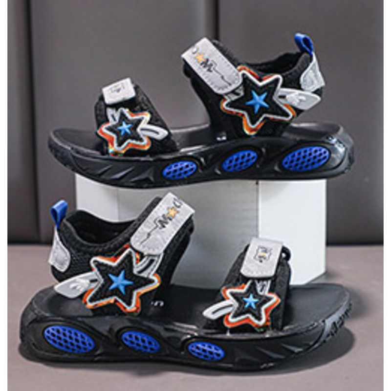Boys' Star 2024 summer new little boys beach shoes sports soft soled student sandals Big kids_voghion.com