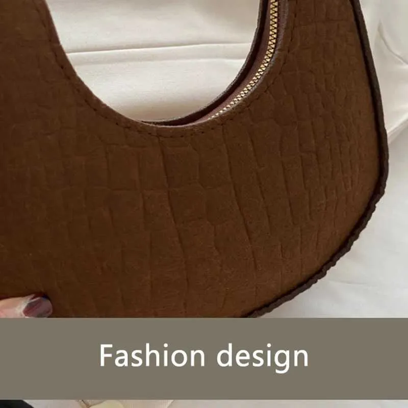 Sac à main à bandoulière décontracté pour femme, modèle sous les aisselles, mode coréenne, sac à main d'hiver léger C241106_voghion.com
