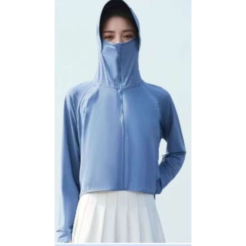 2025 Novas Mulheres Gelo Seda Anti UV Protetor Solar Roupas Verão Ao Ar Livre Ciclismo Viagem Versátil_voghion.com