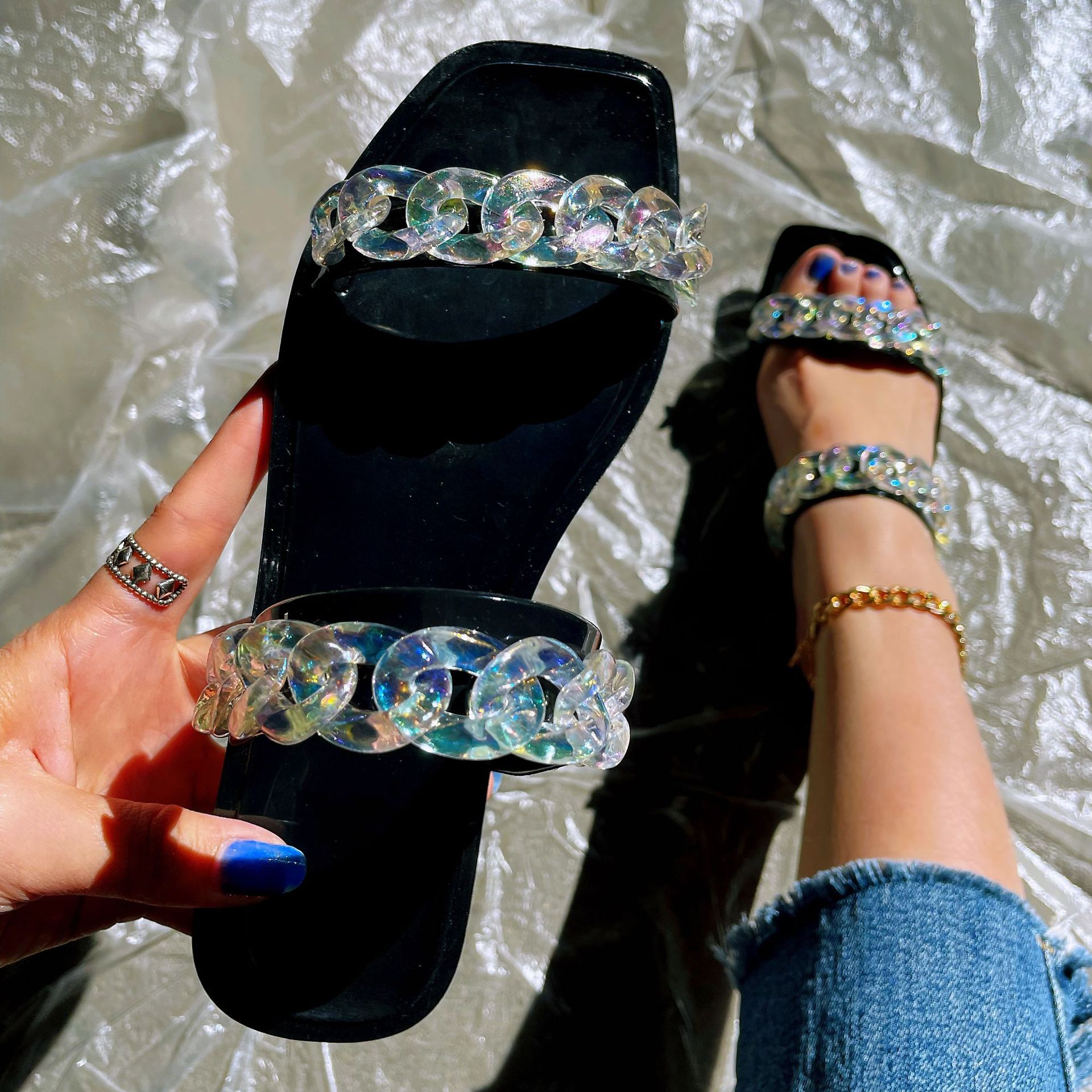 Nuova moda estiva da donna in grandi pantofole piatte_voghion.com