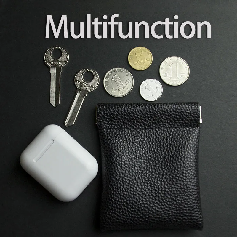 1 ADET Pu Deri Madeni Para Kesesi Mini Kısa Cüzdan Çanta Anahtar Kulaklık Kart Tutucu Hediye Cüzdanlar Kadınlar ve Erkekler İçin_voghion.com