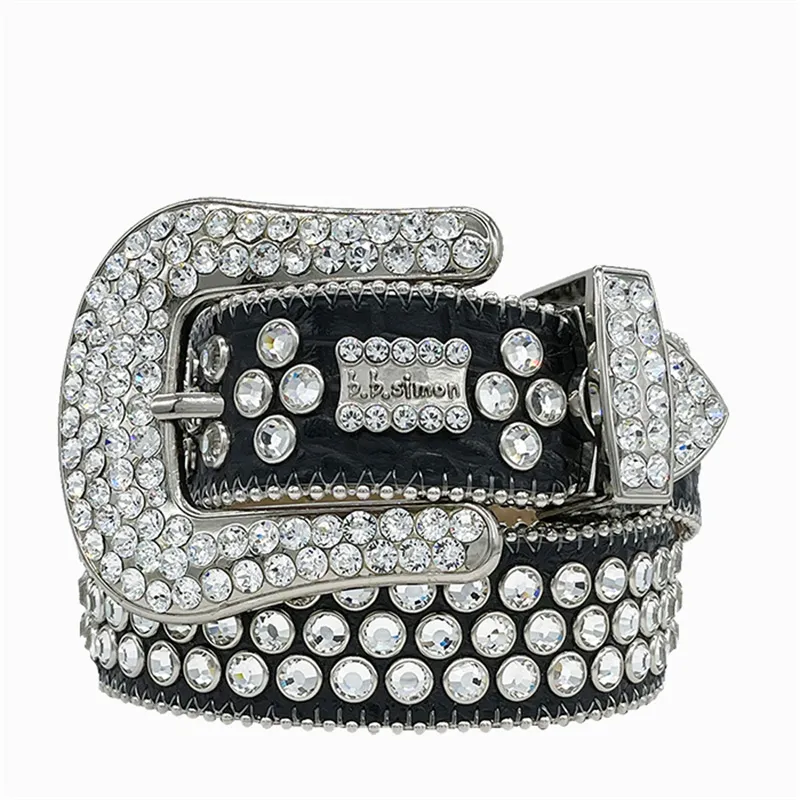 Rhinestone riem voor dames en heren western bling stijl_voghion.com
