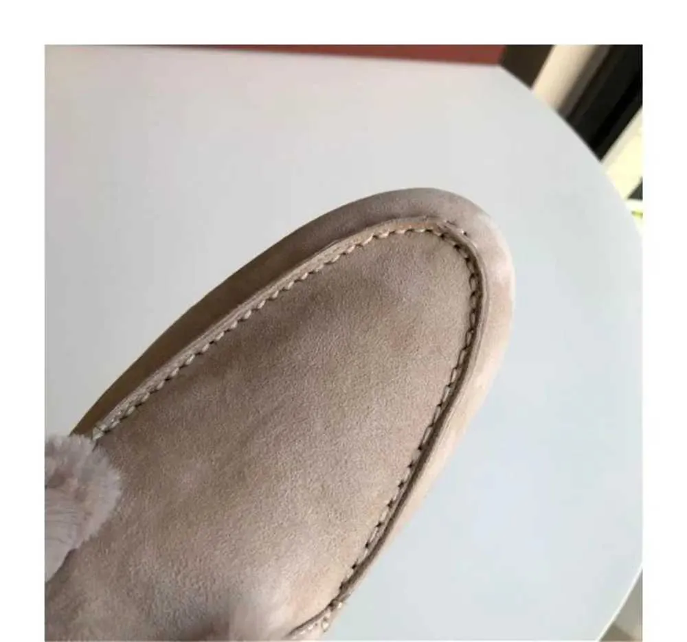 Casual Winter Short Snow Boots for Women Natural Wool Fur Loafers Cow Suede Warm Flat Shoes L * P z241106_voghion.com