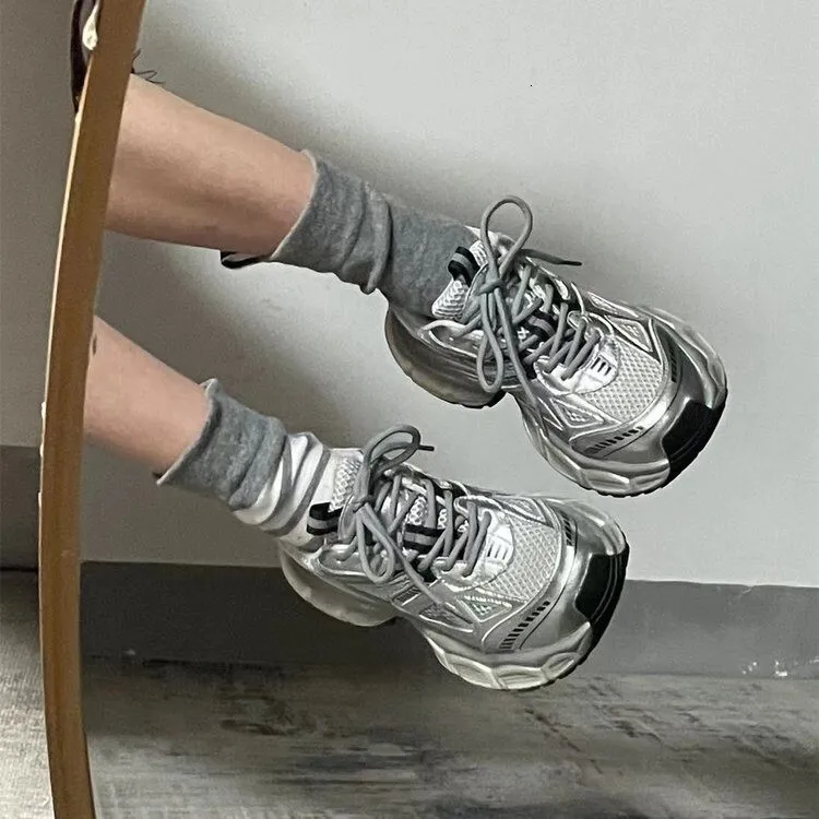 Thick Soled Dad 2023 New Autumn Women's Shoes Show Small Foot Height, Running, Leisure Sports_voghion.com