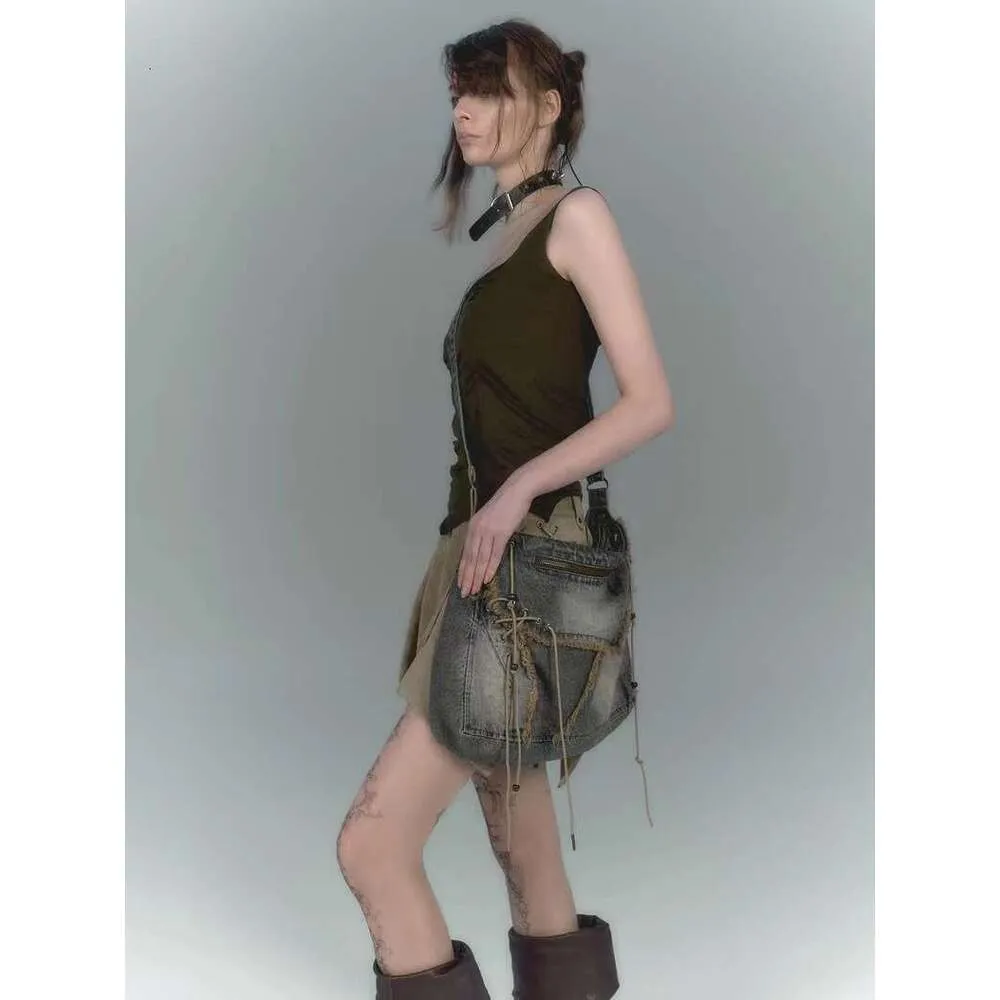 Sacs fourre-tout messager en denim vintage pour femmes, sacs à main et sacs à main de créateur 2023, nouveauté en bois, pompon perlé, grande bandoulière_voghion.com