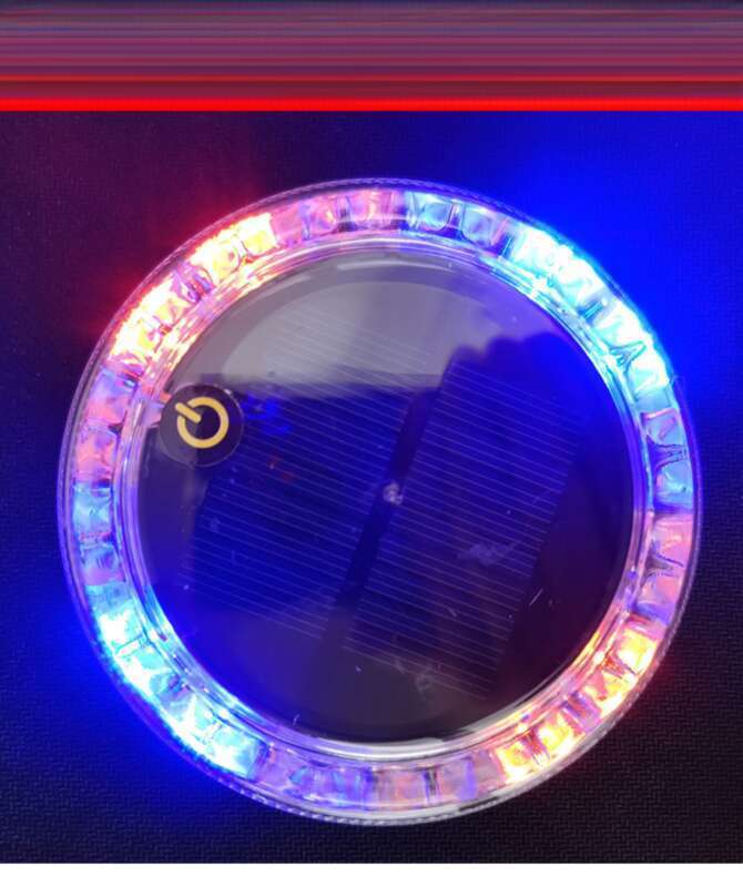 Feu d'avertissement circulaire à sept couleurs pour camion à énergie solaire, anti-collision arrière, troisième génération_voghion.com