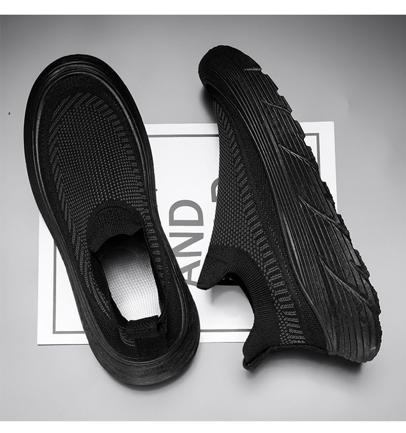 Men's new summer breathable flying woven men's thick soles all casual sports outdoor fashion running shoes_voghion.com