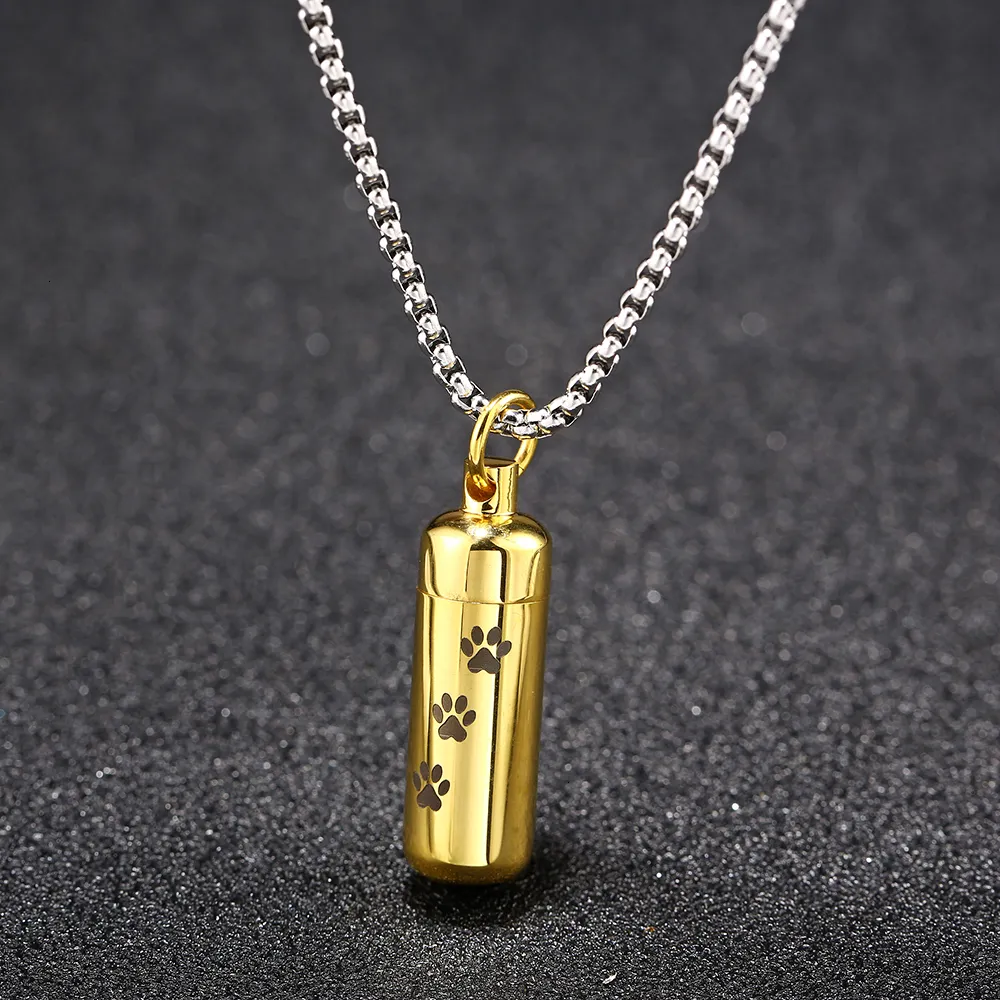 Collane con ciondolo in acciaio inossidabile Collana per animali domestici Ricordo commemorativo per cremazione Accessori per cuccioli per ceneri_voghion.com