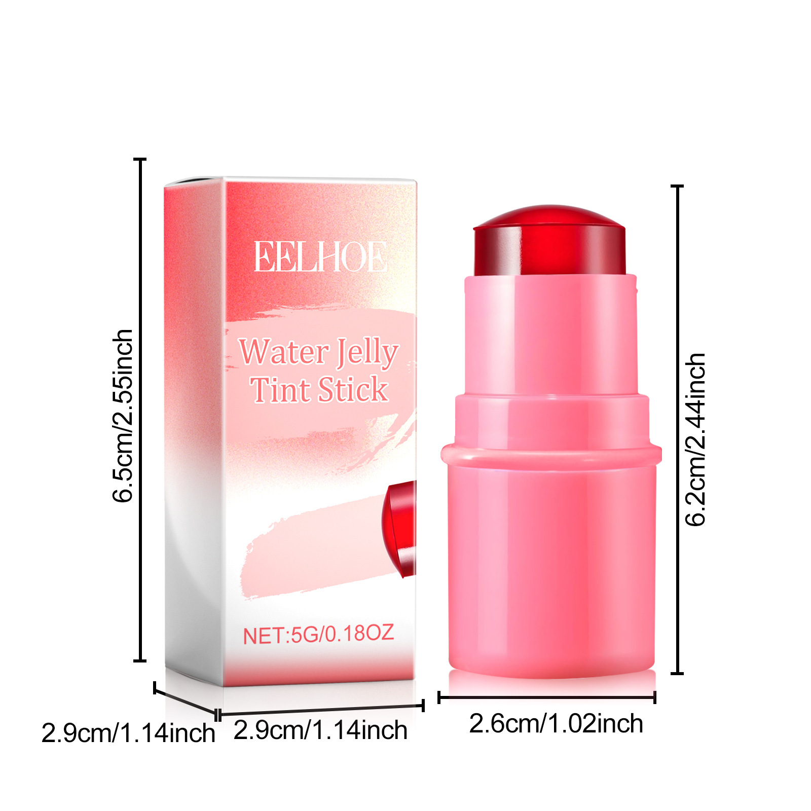 Fard de obraz cu pudră EELHOE Fruit Frozen Red Stick de culoare mat, ușor și subțire, natural pentru buze goale_voghion.com
