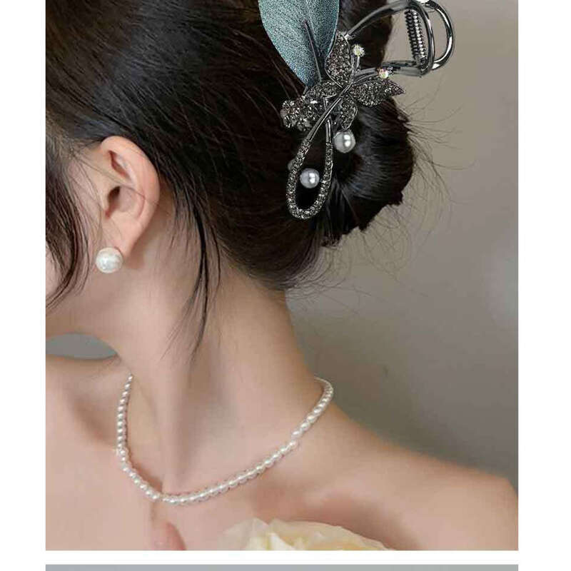 Grandi ciocche di capelli a forma di foglia, fermaglio per capelli a forma di farfalla, fermaglio per capelli di alta qualità a forma di squalo estivo_voghion.com