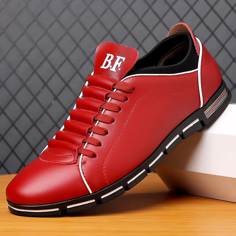Baskets d'hiver pour hommes, chaussures de printemps pour hommes, décontractées, solides, en cuir, pour affaires, sport, bout rond, légères et confortables_voghion.com