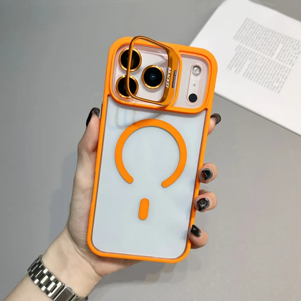 Amo Magnetic Phone Case With Magsafe Stand For Iphone Series_voghion.com