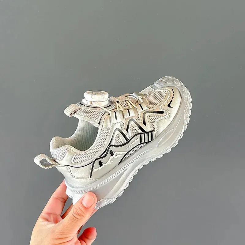 Dziecięce sportowe buty dla chłopców antypoślizgowe PU dziewczęce do koszykówki modne skórzane buty dziecięce krótkie i grube do szkoły tenisowej_voghion.com