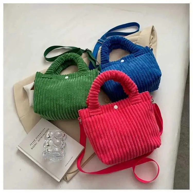 Borsa a secchiello versatile in velluto a coste borsa a tracolla_voghion.com