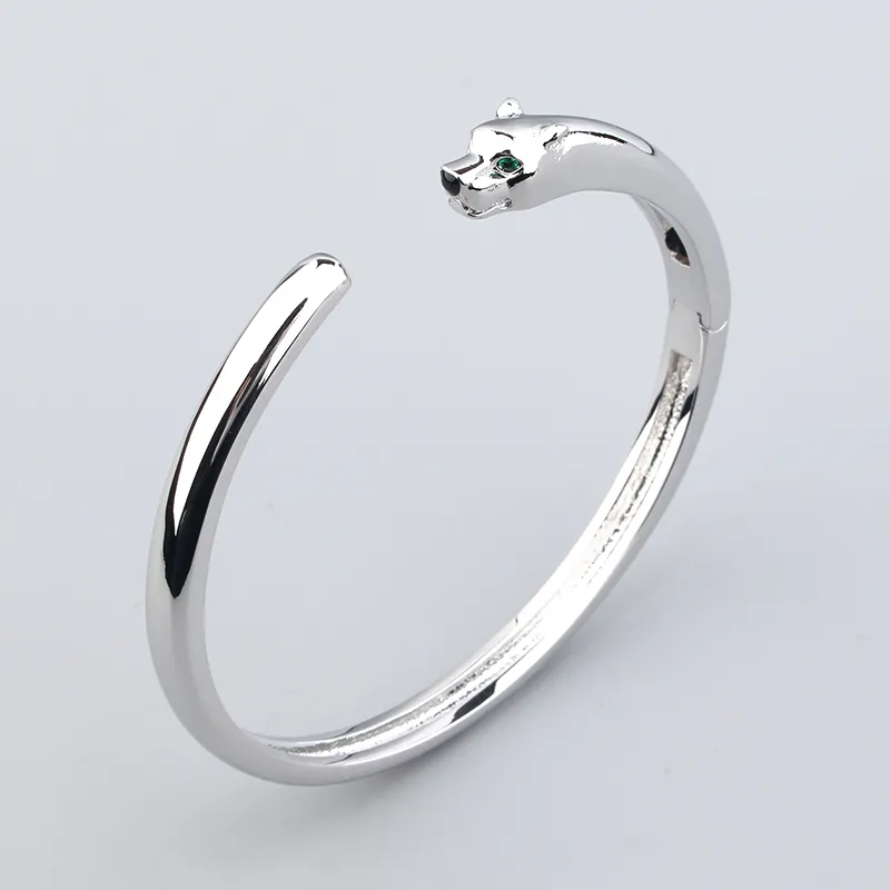 Leopard Head Bangle For Men And Women, Luxury Gold Designer Cuff_voghion.com