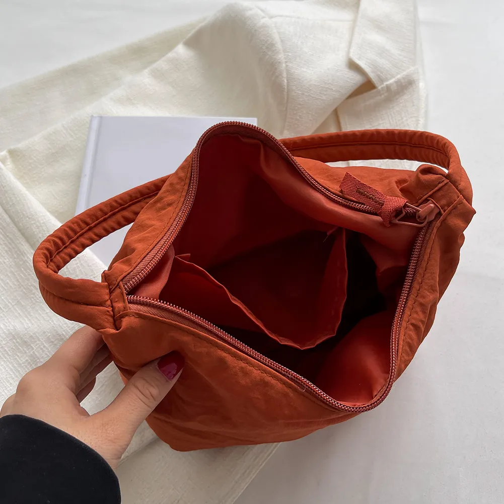 Women Simple Tote With Zipper Closure Female Commute Bag Lightweight For Daily Weekend Vacation_voghion.com